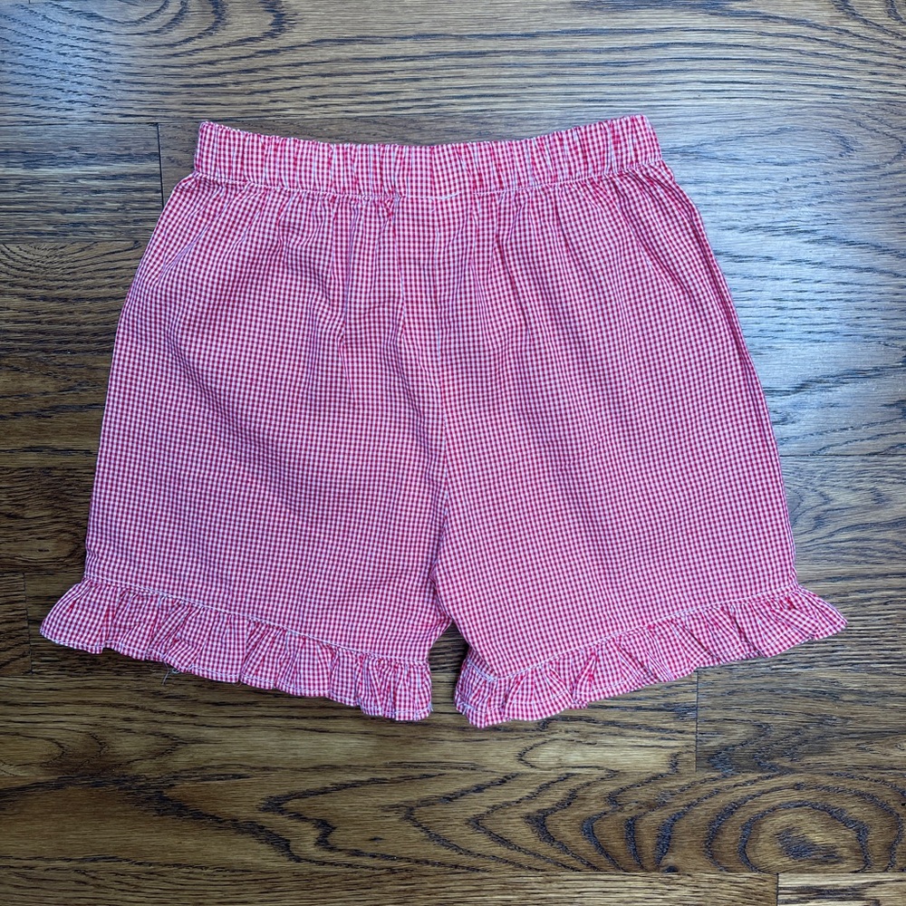 June Bug Classic Red Gingham Ruffled Shorts Size 3